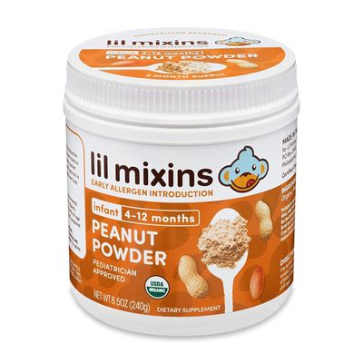 Lil Mixins Early Allergen Introduction, Peanut | Baby Stage 1-3, For Ages 4 Mo. -12 Mo. | 8.5 Oz Jar, 4 Month Supply