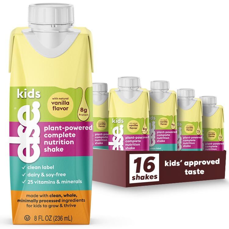Else Nutrition Kids Nutritional Shake Ready to Drink - Dairy Free Kids Nutrition Drink (Ages 2-12) - Kids Protein Shake w 25 Vitamins (Vanilla, 16-Pack)