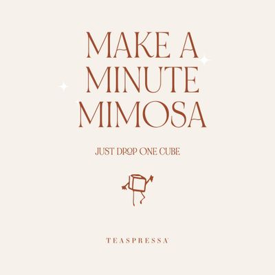 TEASPRESSA LUXE Mixology Cubes Instant Mimosa Cocktail Kit | 100 Natural Drink Mix for Cocktails, Mocktails, and Non Alcoholic Drinks | Birthday Gifts for Women | As Seen on Shark Tank | 18 Count