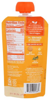 Happy Baby Organic Sweet Potatoes with Olive Oil  Rosemary Baby Food, 4 OZ