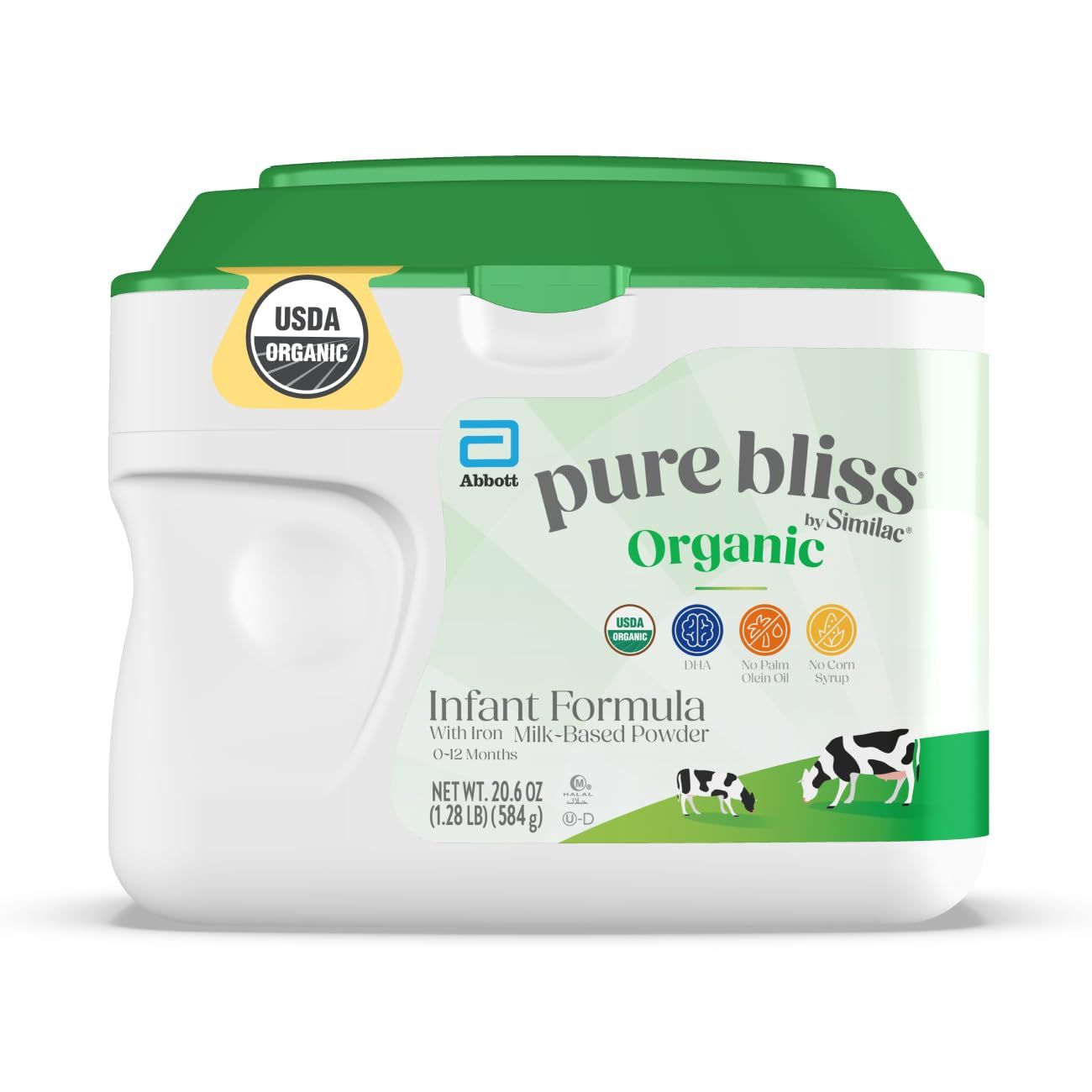Pure Bliss by Similac | Organic Baby Formula | Easy to Digest | USDA-Certified Organic Infant Formula | 0-12 months | 20.6-oz Powder Tub