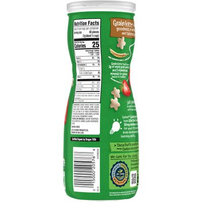 Gerber Baby Snacks, Organic Puffs, Strawberry, Baby Food, 1.48 Ounce (Pack of 6)