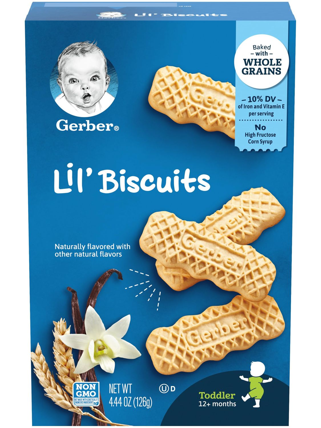 Gerber Lil&#39; Biscuits Vanilla Wheat (Pack of 6)