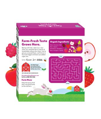 Once Upon a Farm Organic Soft Baked Kids' Bars, Mixed Berry | 8 Boxes, 32 Total Bars