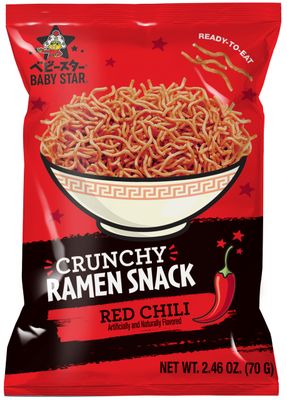 Baby Star Crunchy Ramen Snack Tiny (Red Chili)