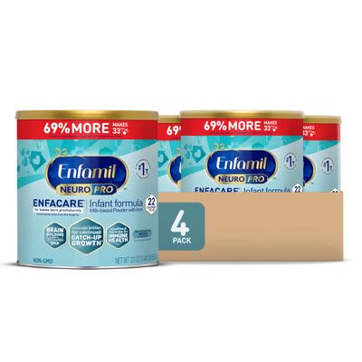 Enfamil NeuroPro EnfaCare High Calorie Premature Baby Formula, Milk-Based with Iron, Brain-Building DHA, Vitamins  Minerals for Immune Support, easy-to-digest proteins, Baby Milk, 23 Oz Can, 4 Count