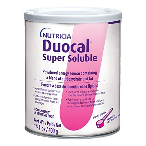 Duocal - High Calorie Super Soluble Powder, Medical Food - Extra Calories for Children - Mix into Feeding Tube or Meals - Unflavored - 14.1 Oz Can (1 Can)