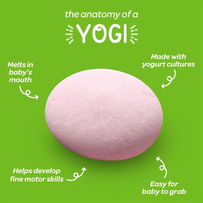 Happy Baby Organics Yogis Freeze-Dried Yogurt  Fruit Snack, Strawberry, 1 Ounce (Pack of 8) packaging may vary