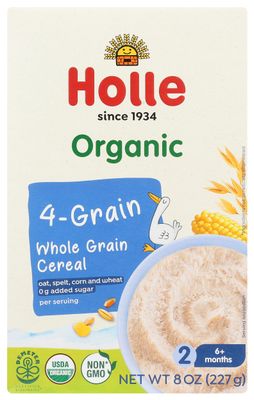 Holle Organic Wholegrain Four Grain Cereal, 8 OZ