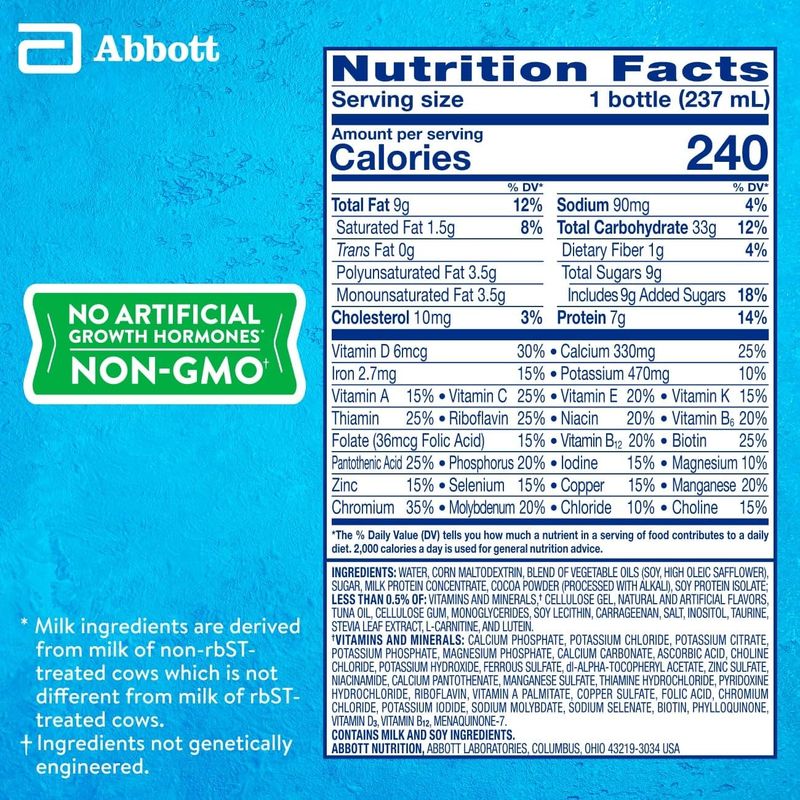 PediaSure Grow  Gain With Immune Support, Kids Protein Shake, 27 Minerals  Vitamins for Kids, 7g Protein, Helps Kids Catch Up On Growth, Non-GMO, Gluten-Free, Chocolate, 8-fl-oz Bottle, Pack of 24