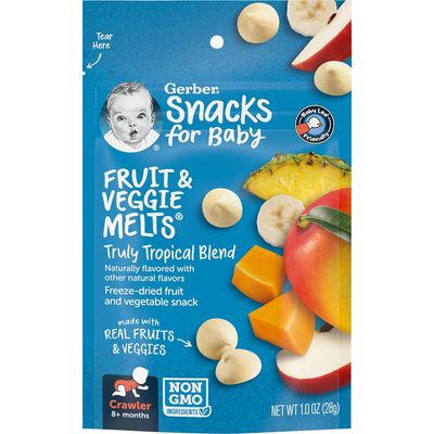 Gerber Snacks for Baby Fruit  Veggie Melts, 1 Oz