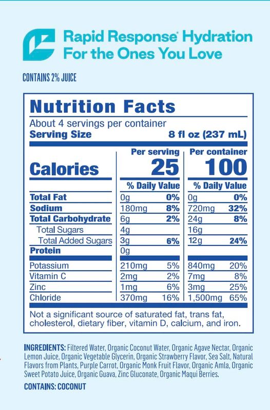 Berri Lyte Advanced Plant Based Organic Electrolyte Solution - Pediatric Rehydration Drink - Natural Sugar Strawberry Flavor, 1 L, 6 ct