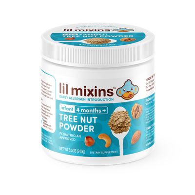 Lil Mixins Early Allergen Introduction, Tree Nut | Baby Stage 1-3, For Ages 4 Mo., 8.5 Oz Jar, 4 Month Supply