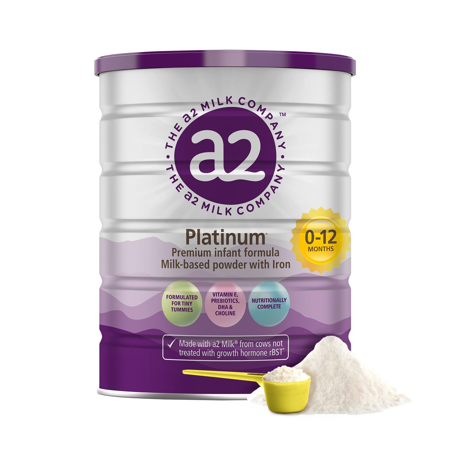 a2 Platinum Premium Infant Formula for Babies ages 0-12 Months, Milk-Based Powder with Iron. Nutritionally Complete, made with pure and natural a2 Milk - 14.1 - oz Can