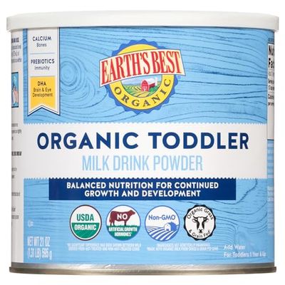 Earth&#39;s Best Organic Milk Drink Powder Toddler Formula, 21 oz Canister