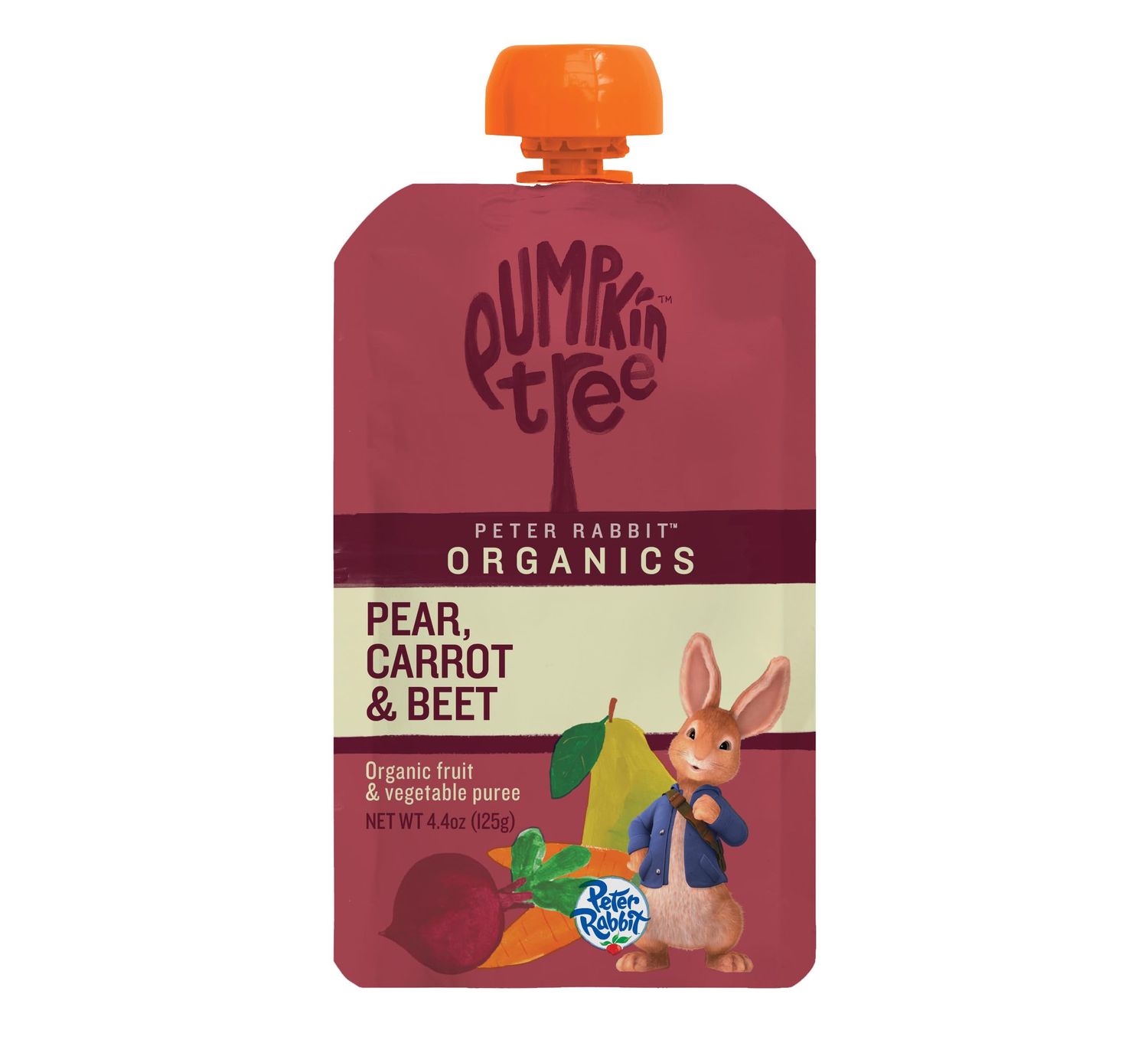 Pumpkin Tree Peter Rabbit Organics Beet, Carrot and Pear, 4.4 Ounce (Pack of 10)