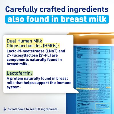 Enfamil Enspire Optimum Baby Formula, with Immune-Supporting Lactoferrin, Our Closest Formula to Breast Milk, Brain Building DHA, Dual Prebiotics, Infant Formula Powder, Baby Milk, 20.5 Oz