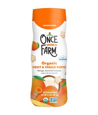 Once Upon A Farm Mango, Carrot  Coconut Fruit  Veggie Puffs