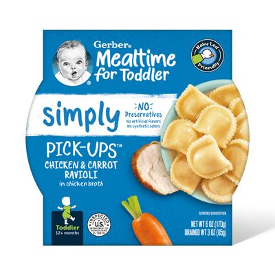 Gerber Pick-ups, Chicken  Carrot Ravioli in a Chicken Broth, 6 Ounce (Pack of 8)