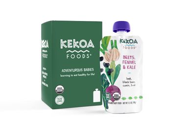 Kekoa Foods 100 Organic Vegetarian Baby Food Puree - Gluten-Free, Vegan, 3.5 oz Squeeze Pouch (Beets, Fennel  Kale, 6 pack)