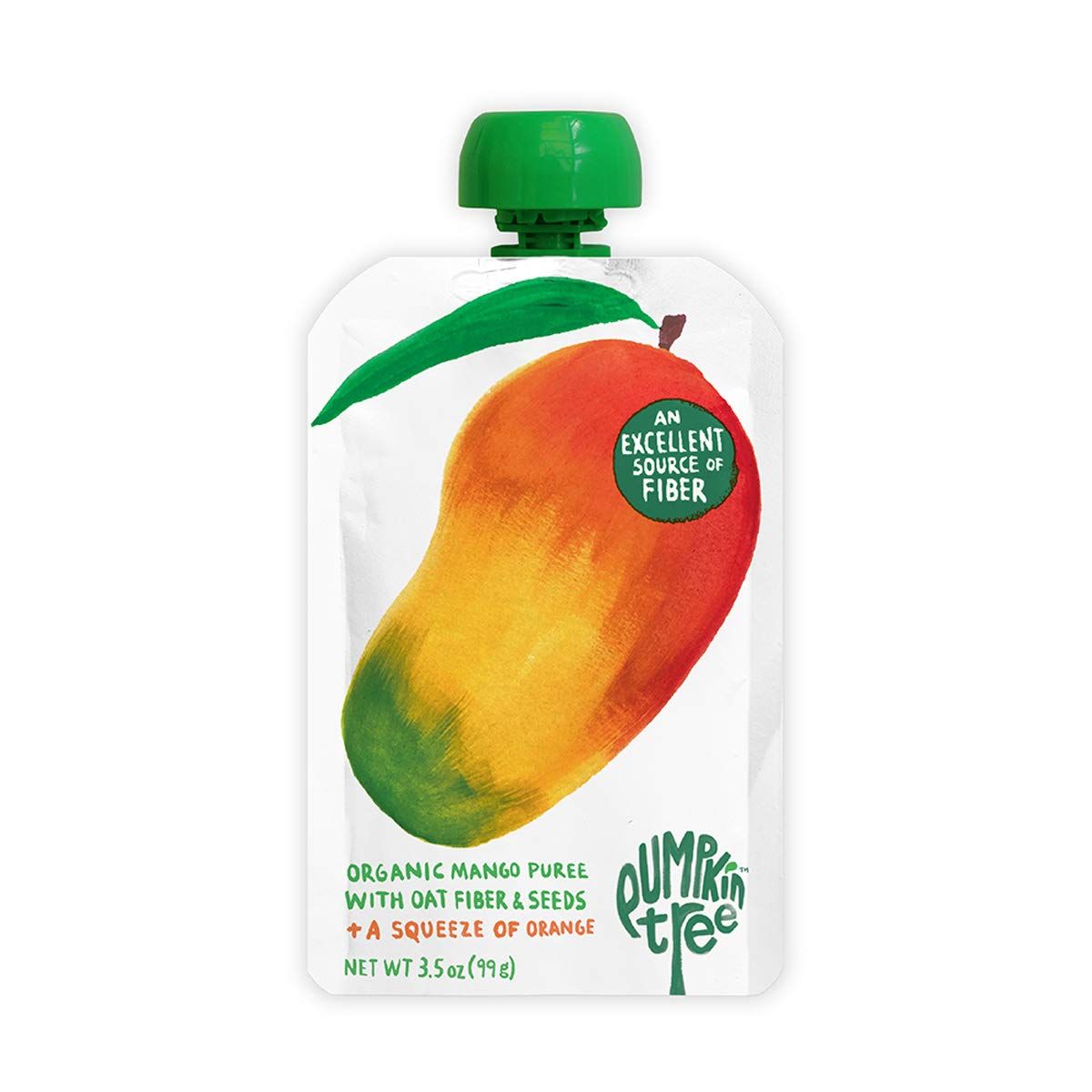 Pumpkin Tree Organics Fruit Snack Packet  Fiber  a Squeeze of Orange, 3.5 Ounce (Pack of 10)