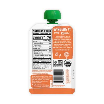 Pumpkin Tree Organics Fruit Snack Packet  Fiber  a Squeeze of Orange, 3.5 Ounce (Pack of 10)