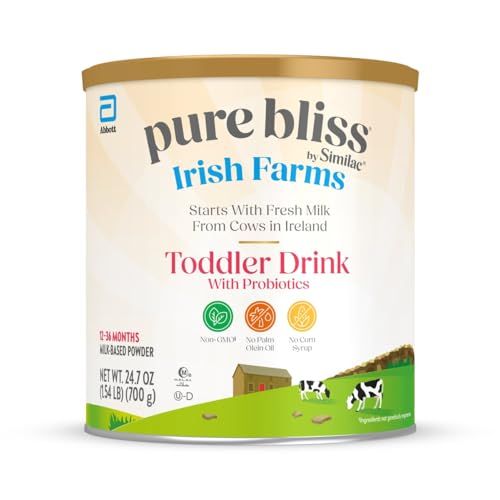 Pure Bliss Irish Farms Toddler Drink 12-36 months Easy to Digest European-Made Non-GMO 24.7-oz Powder Can (Pack of 6)