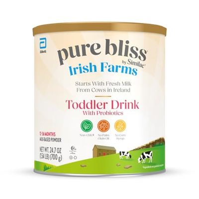 Pure Bliss Irish Farms Toddler Drink 12-36 months Easy to Digest European-Made Non-GMO 24.7-oz Powder Can (Pack of 6)
