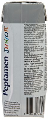 Peptamen Junior, Vanilla, 250 mL Cartons (Pack of 24)