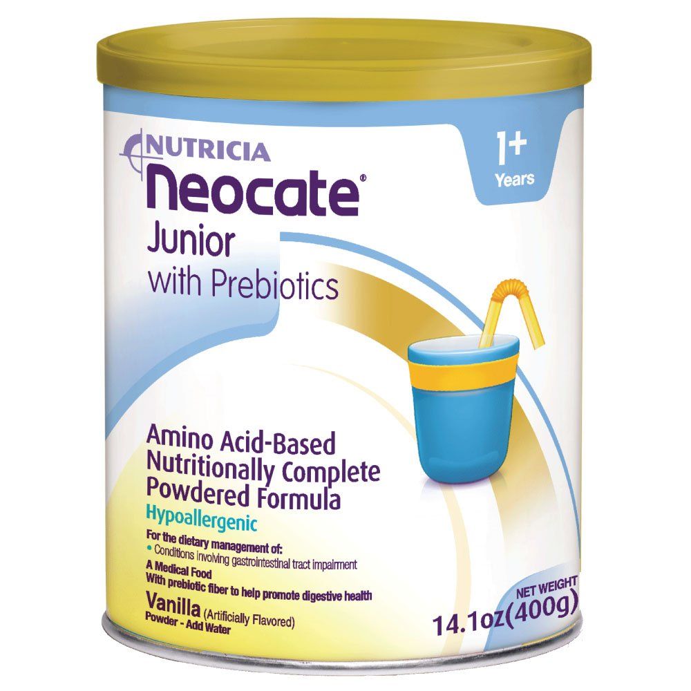 Neocate Junior with Prebiotics, Vanilla, 14.1 oz  400 g (Case of 4 cans)