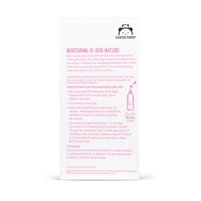 Amazon Brand - Mama Bear Electrolyte Powder Packets 0.6oz, Strawberry Lemonade, 6 Count