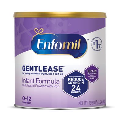 Enfamil Gentlease Baby Formula, Reduces Fussiness, Gas, Crying and Spit-up in 24 hours, DHA  Choline to support Brain development, Value Powder Can, 19.9 Oz