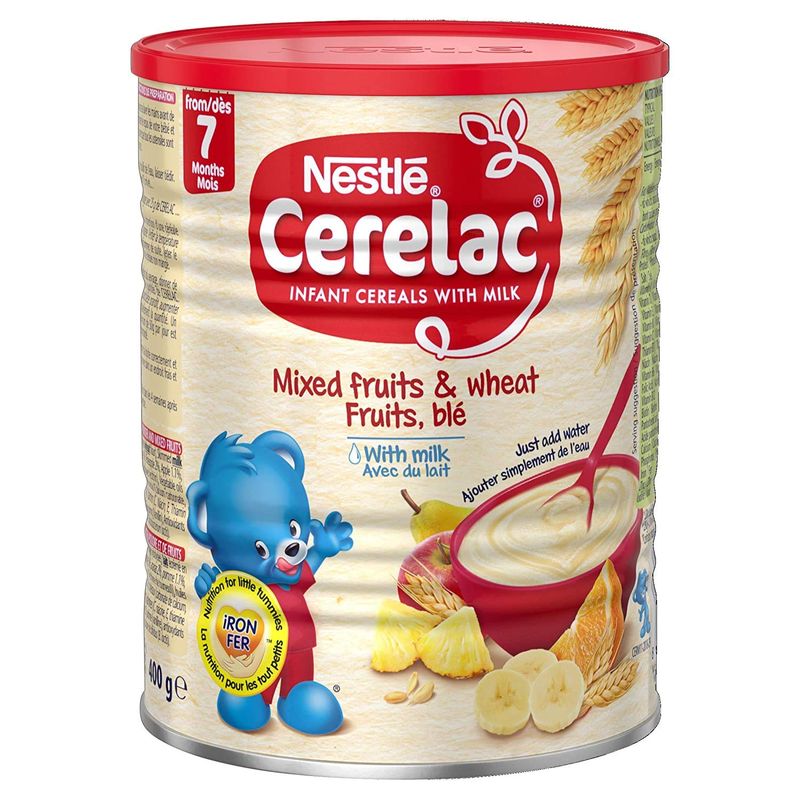 Nestle Cerelac Infant Cereal with Milk from 8 Months Mixed Fruits  Wheat - 14 oz