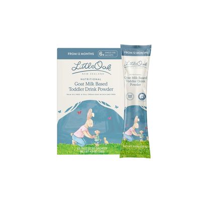 LittleOak Natural Goat Milk, Stage 3, 12 Months, 6 x 0.79oz Sachets