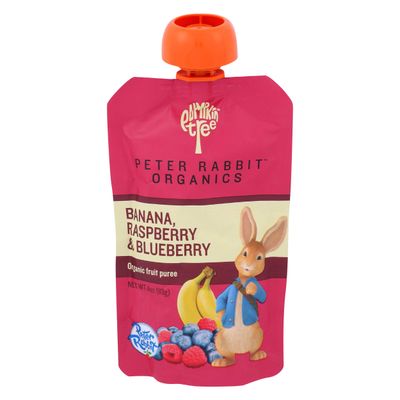 Peter Rabbit Organics Baby Raspberry Banana Blueberry, 4 oz