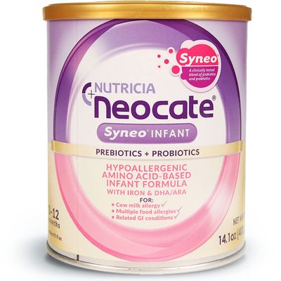 Neocate Syneo Infant - Hypoallergenic, Dairy-Free, Amino Acid-Based Baby Formula with Prebiotic Fiber, Probiotics  DHAARA - Food Allergy-Friendly Formula - 14.1 oz (Pack of 1)