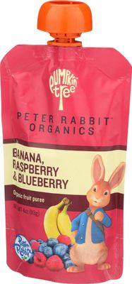Peter Rabbit Organics Baby Raspberry Banana Blueberry, 4 oz