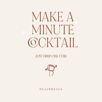 TEASPRESSA LUXE Mixology Cubes Instant Champagne Cocktail Kit | 100 Natural Drink Mix for Cocktails, Mocktails, and Non Alcoholic Drinks | Birthday Gifts for Women | As Seen on Shark Tank | 18 Count