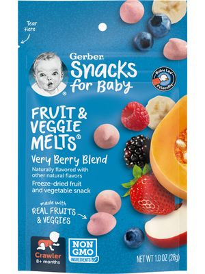 Gerber Snacks for Baby Fruit  Veggie Melts, Very Berry Blend, 1 Ounce (Pack of 7)