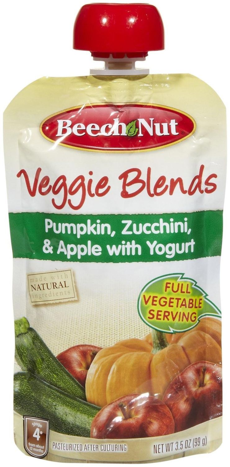 Beech-Nut Stage 4 Purees - Pumpkin Zucchini  Apple with Yogurt - 8 pk