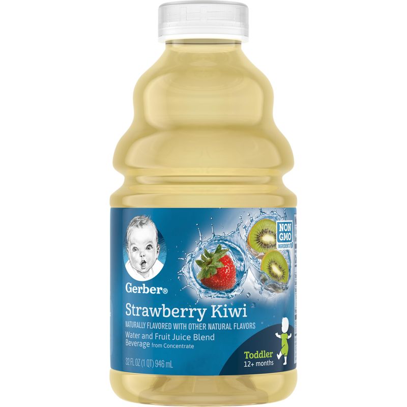 Gerber Water  Fruit Toddler Juice Blend, Strawberry Kiwi, 32 Ounce Bottles (Pack of 6)