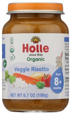 Holle Organic Veggie Risotto Baby Food, 6.7 OZ