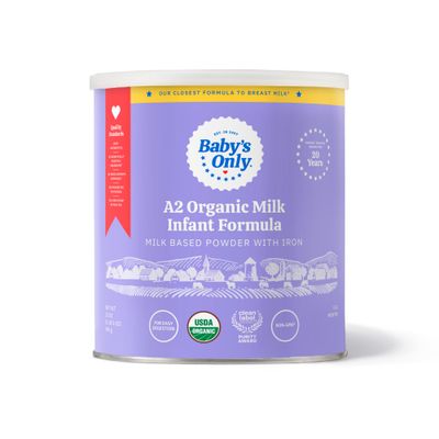 Baby's Only A2 Organic Milk Infant Formula, A2 Milk Based Powder, Organic Baby Formula with A2 Beta-Casein Protein, Iron, Vitamin E, Vitamin D, Easy to Digest, Newborn to 12 Months Old, 21 oz, 1 Pack Baby's Only A2 Organic Milk Infant Formula, A2 Milk Based Powder, Organic Baby Formula with A2 Beta-Casein Protein, Iron, Vitamin E, Vitamin D, Easy to Digest, Newborn to 12 Months Old, 21 oz, 1 Pack