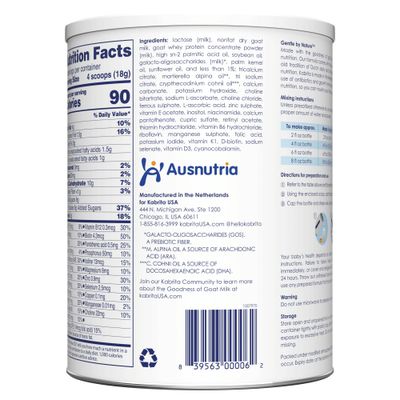 Kabrita Goat Milk Toddler Formula - Easy to Digest Baby Formula 12-24 Months - Contains Vitamin C, D, Iron, DHA, Non-GMO - Gentle on Sensitive Tummies - Formula Supporting Gut Health Sleep - 28Oz.