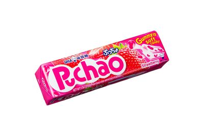 UHA Mikakuto Puchao Gummy N&#39; Soft Candy, Strawberry, 1.76 Ounce (Pack of 10)