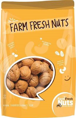 In Shell Walnuts (2.5 Lbs.) - Large Natural California Walnuts - Great Source of Omega 3 - Fresh New Crop - Bursting with Flavor - Farm Fresh Nuts Brand
