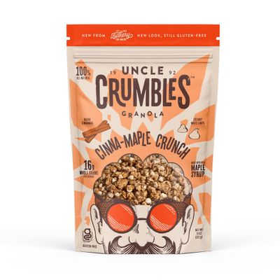 Uncle Crumbles Granola, Gluten-Free, Non-GMO Project Verified, Kosher, 16g of Whole Grains Per Serving, Cinna-Maple Crunch, 11 oz