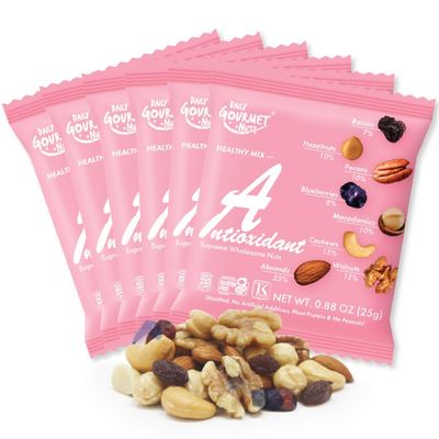 Daily Gourmet Nuts - Unsalted Mixed Nuts Snack PacksIndividually Wrapped SnacksNut SnacksNo PeanutsHealthy Trail Mix Individual PacksDeluxe Assorted Snacks