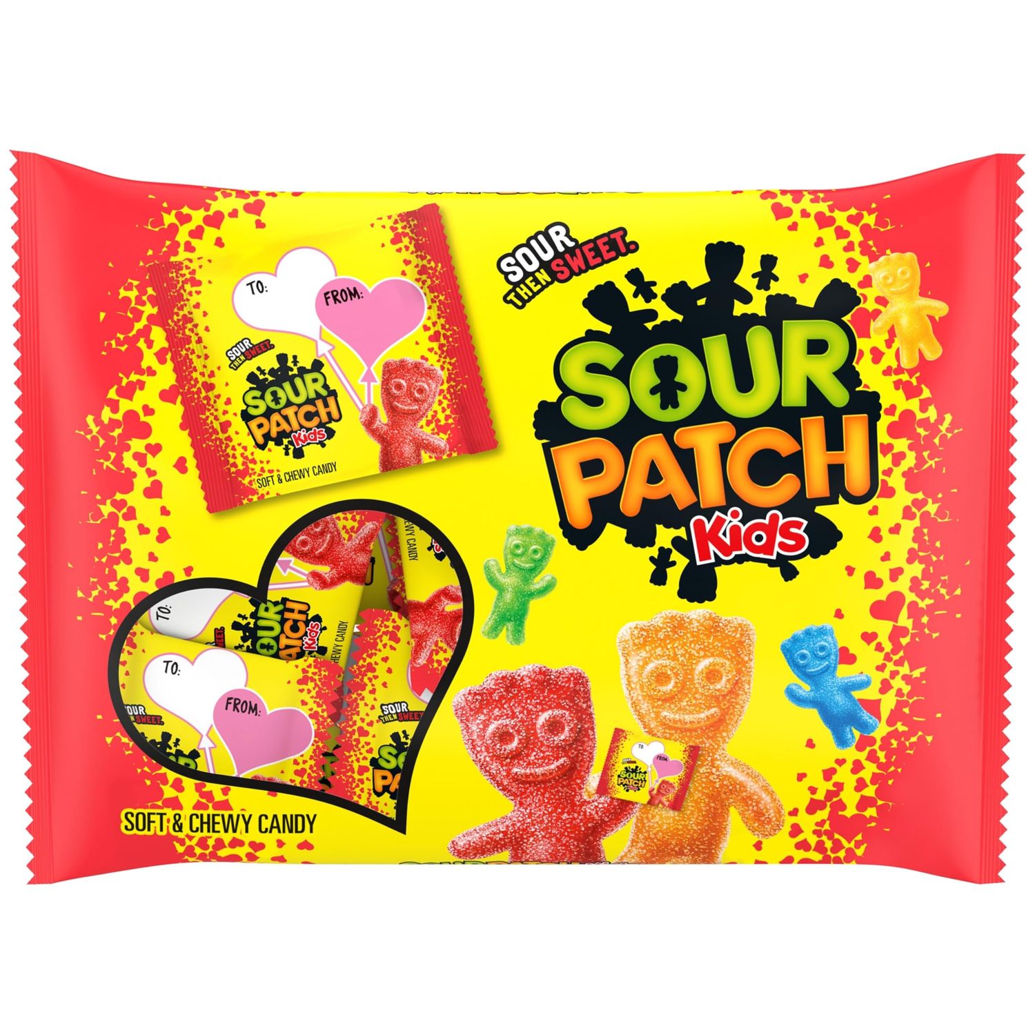 SOUR PATCH KIDS Soft &amp; Chewy Valentines Day Candy, 22 Snack Packs