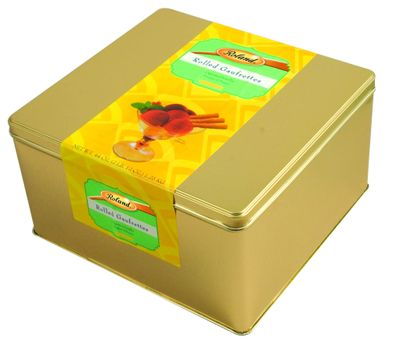 Roland Foods Rolled Gaufrettes Cookies, Specialty Imported Food, 44 Ounce Tin, Pack of 1